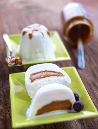 Helado de Nata Relleno de Dulce de Leche