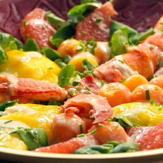 Bogavante con Frutas