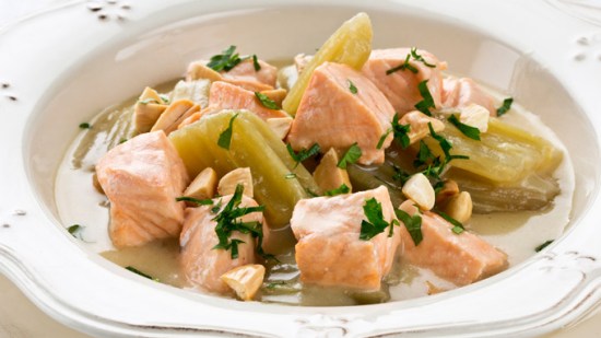 salmon con cardos