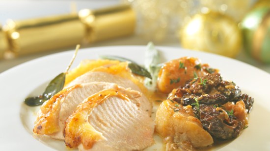 capon con manzanas