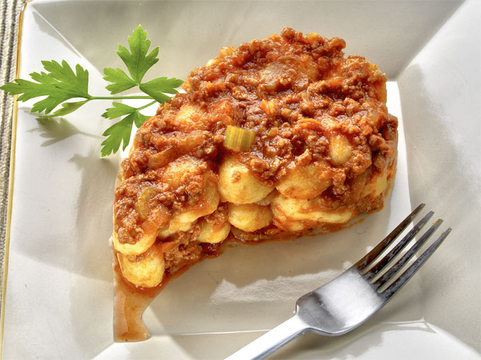 ñoquis boloñesa
