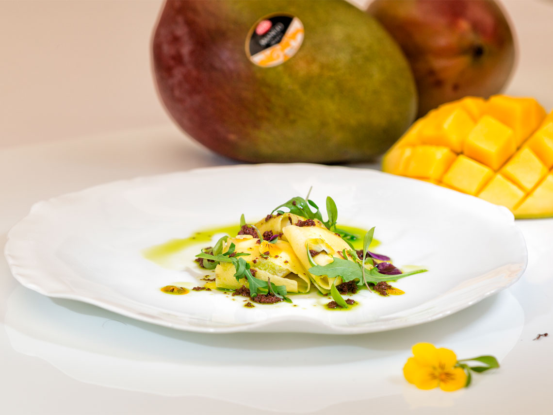 Raviolis de mango