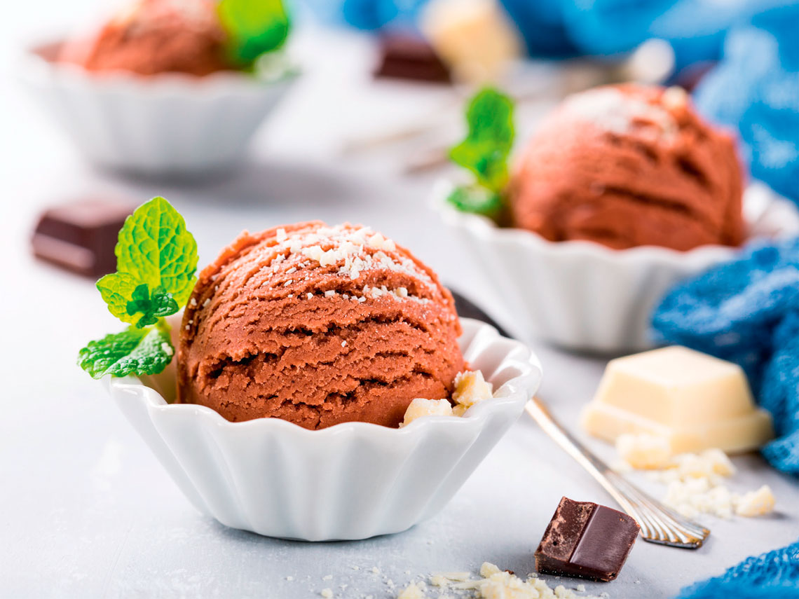 Helado de chocolate