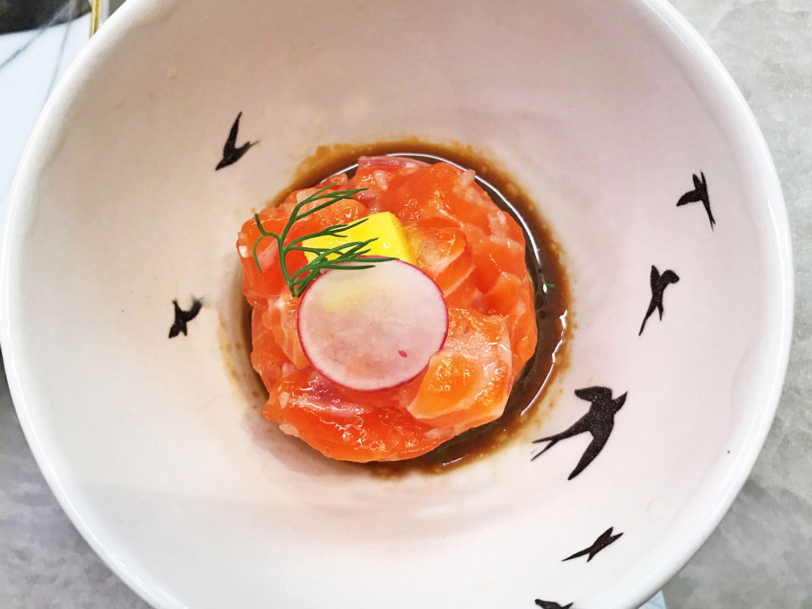 Tartar de salmón con guacamole de Mario Sandoval
