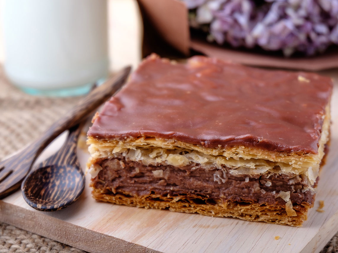 Milhojas de chocolate