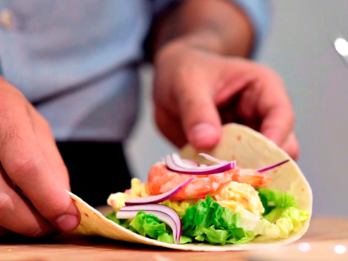 Wrap de langostinos