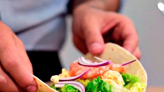 Wrap de langostinos