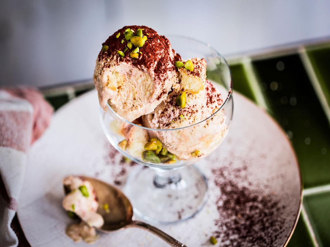 Helado de tiramisú