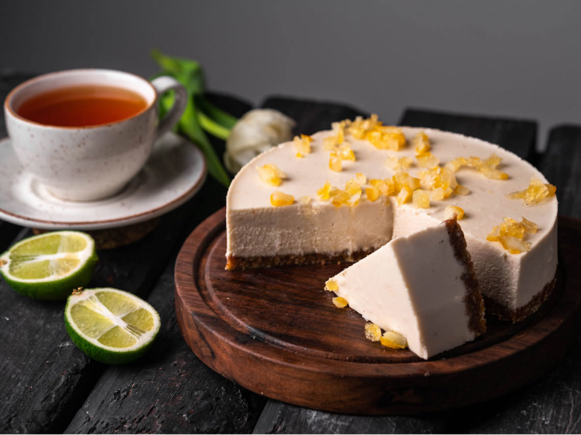 Receta de tarta de queso vegana