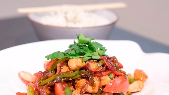 Wok de pollo
