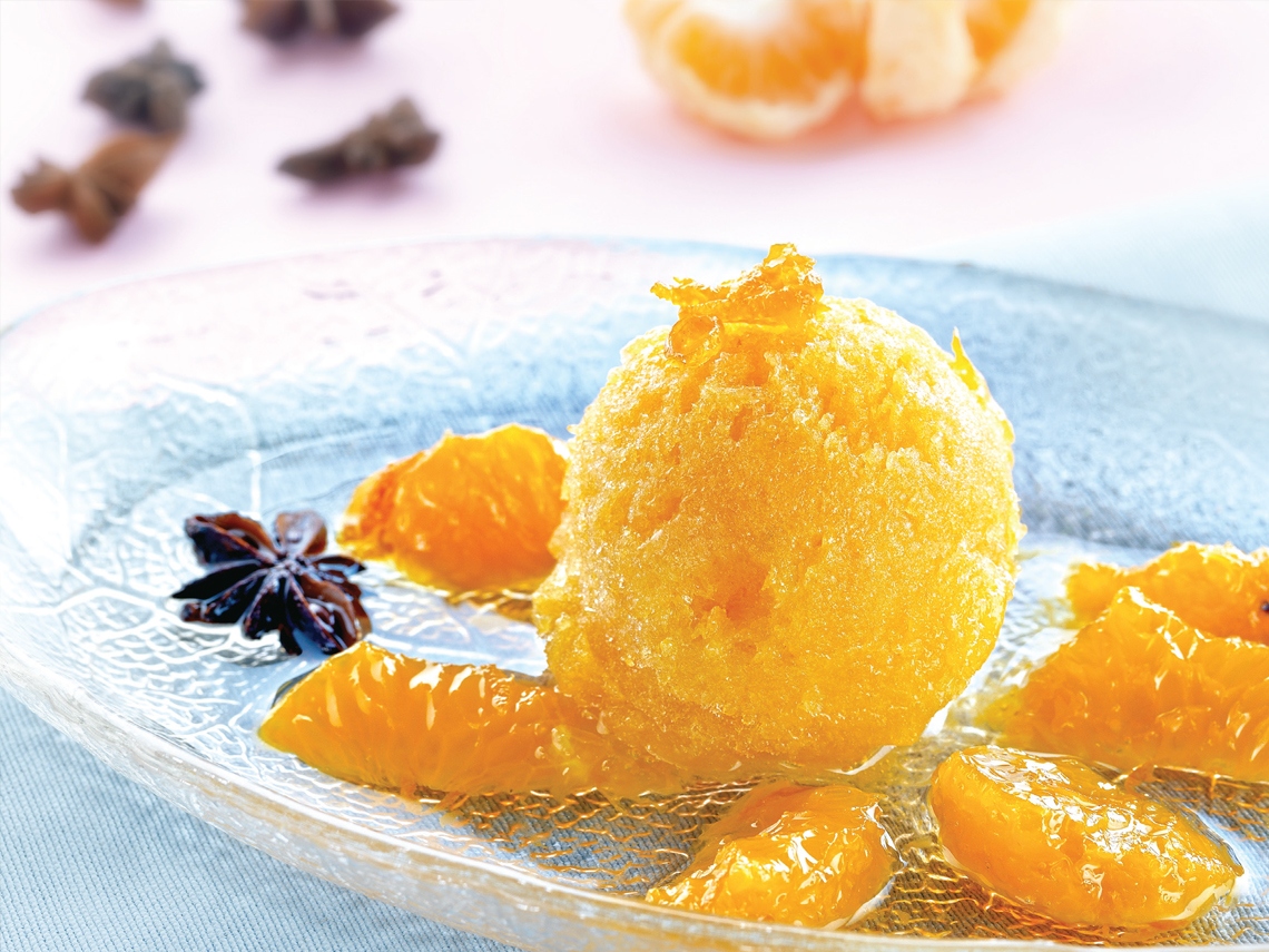 Sorbete de mandarina