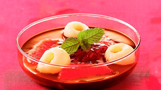 Sopa de chocolate con lichis