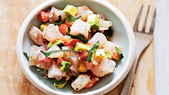 Ceviche de dorada con coco