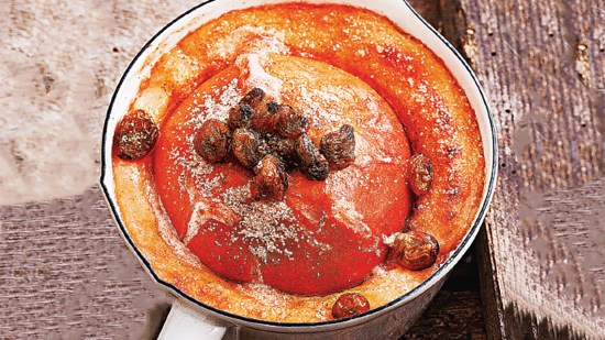 Manzana roja asada con crema de miel