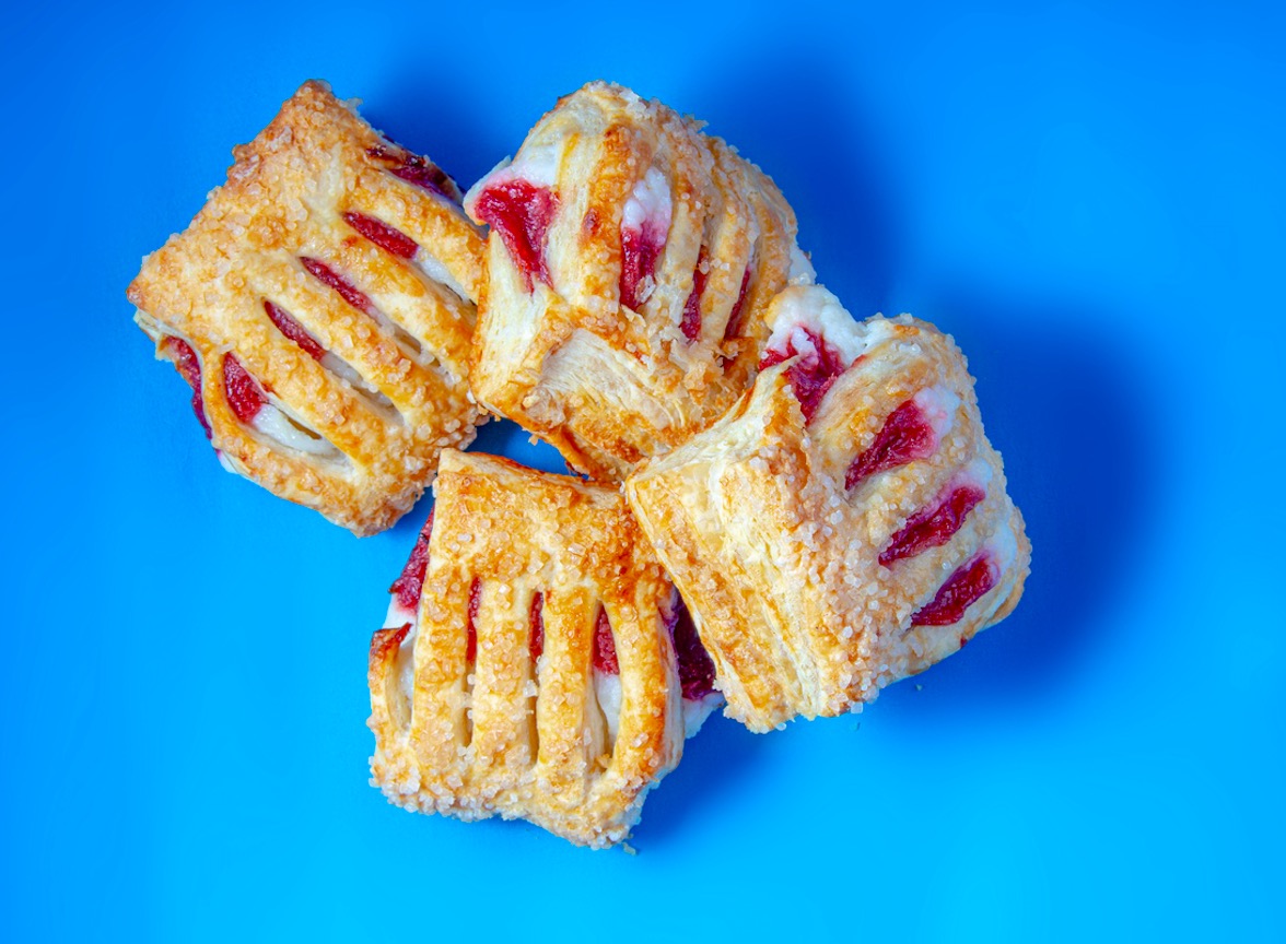 Pastelitos de ruibarbo y queso