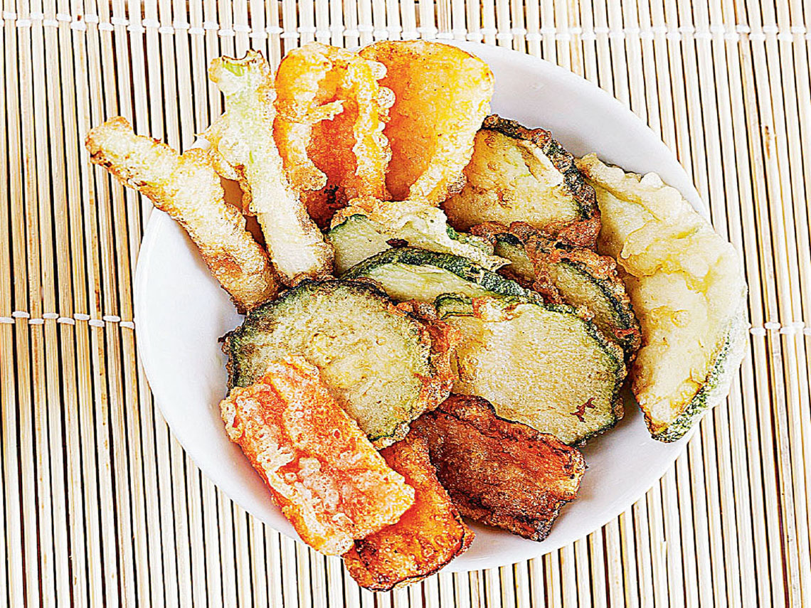Tempura de verduras al cava