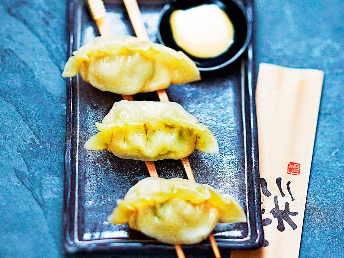 Gyozas de oreja de cerdo y col china