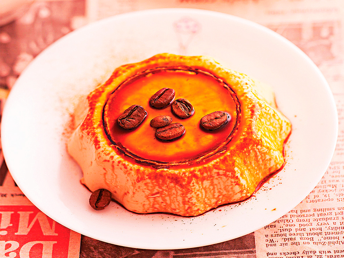 Flan de café y caramelo