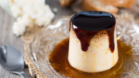 Flan cremoso de queso