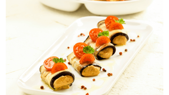 Canelones de berenjena