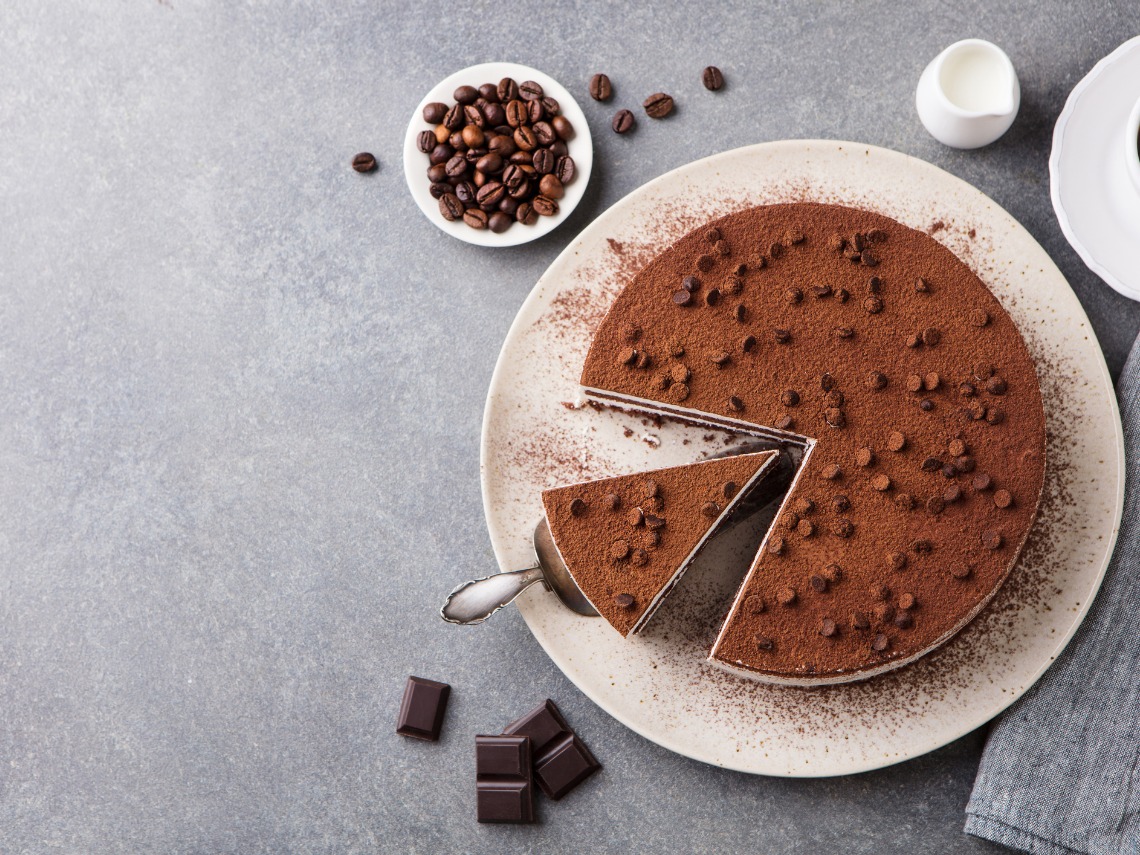tarta redonda de tiramisu