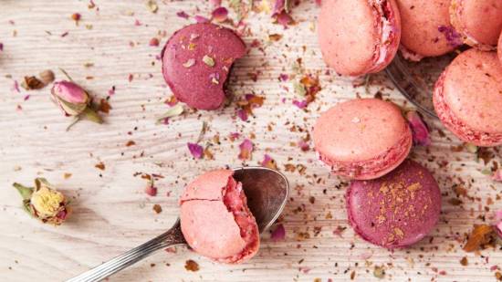 Macarons de frambuesa