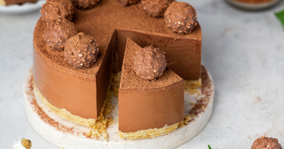Receta de Tarta de trufa de chocolate y castañas