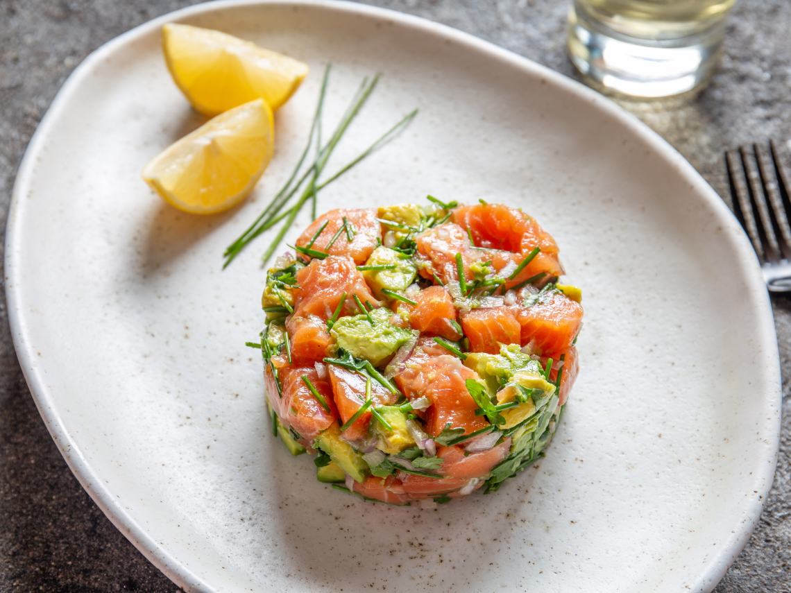 Tartar de salmón fresco