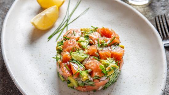 Tartar de salmón fresco
