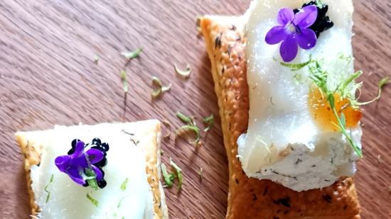 Rollitos de bacalao y requeixo