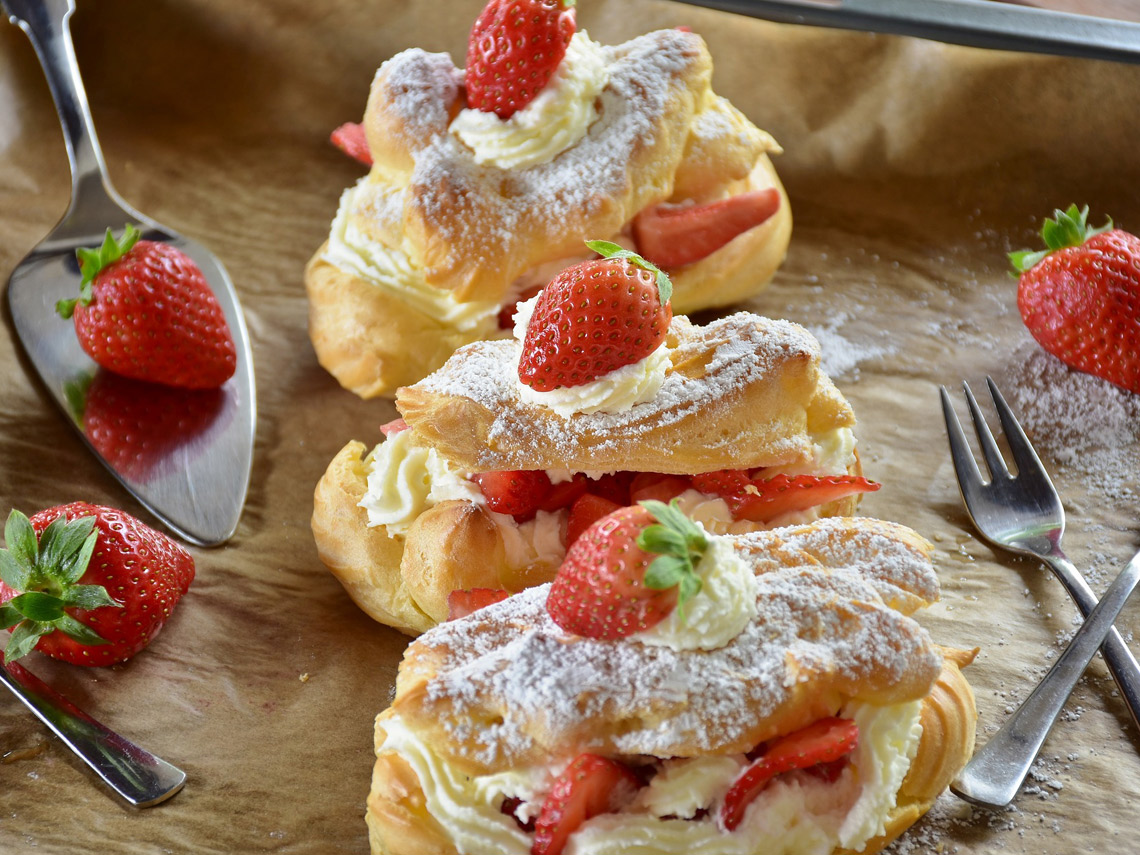 Pasteles de fresa