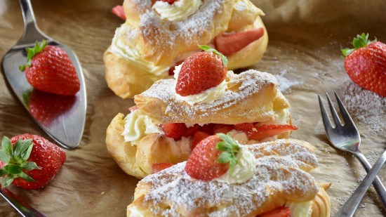 Pasteles de fresa