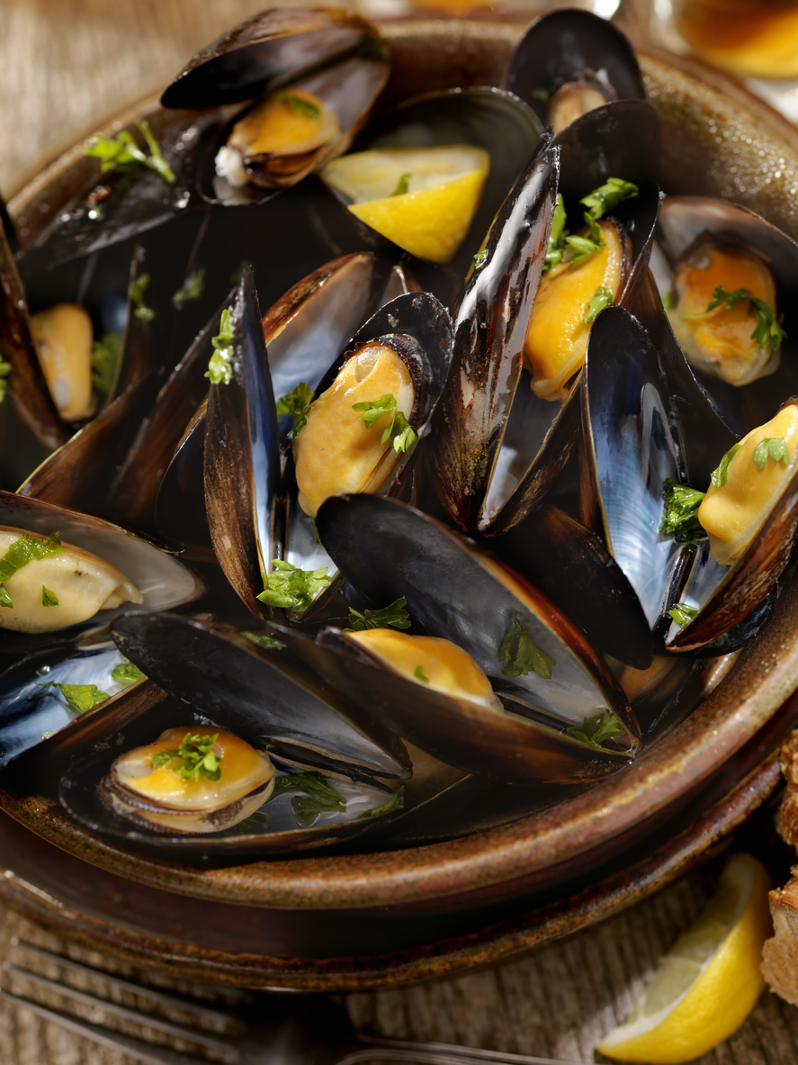 Mejillones al vapor