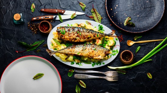Caballa al horno