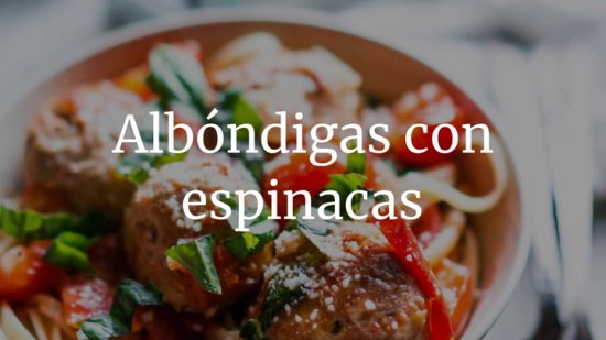 Albóndigas con espinacas