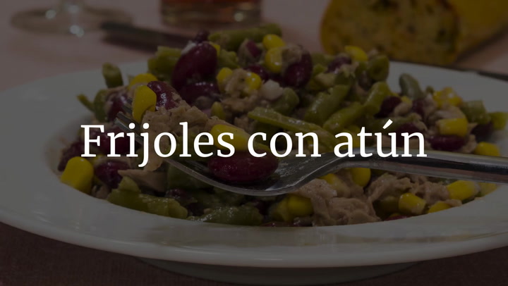 Frijoles con atún