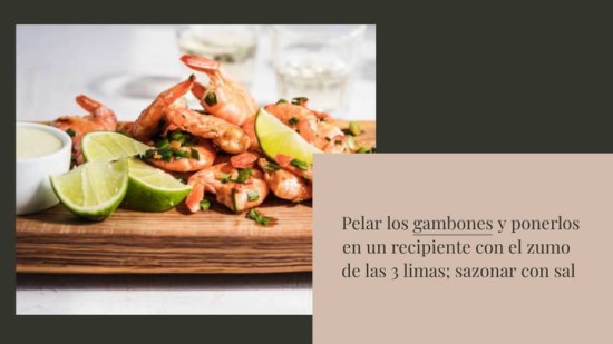 Ceviche de gambones