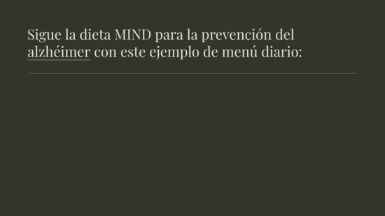 Recetas para seguir la dieta MIND