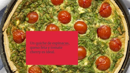 Quiche De Espinacas Queso Feta Y Tomate