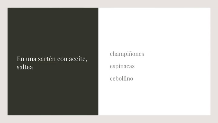 Ñoquis con champiñones y espinacas