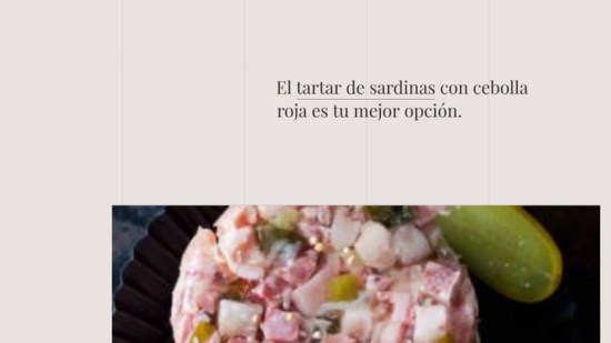 Tartar de sardinas con cebolla roja