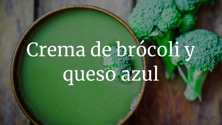 Crema de brócoli y queso azul