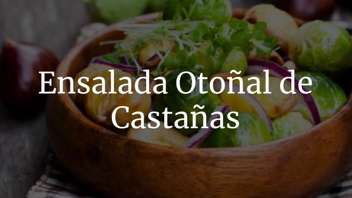 Cómo hacer una ensalada otoñal de castañas