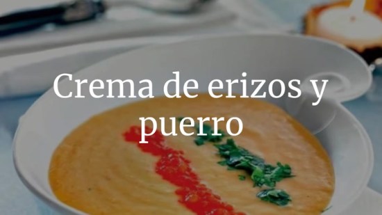 Crema De Erizos Y Puerro