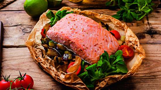 Salmón al horno.