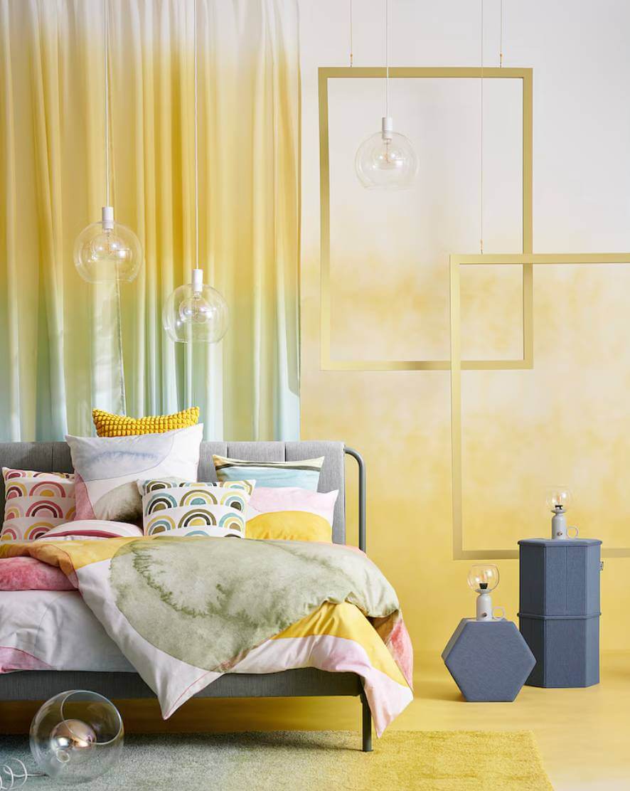 Cortinas coloridas de Ikea