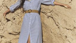 Vestido camisero rayas Zara