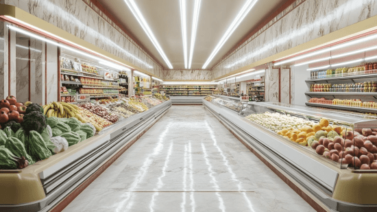 Interior de un supermercado