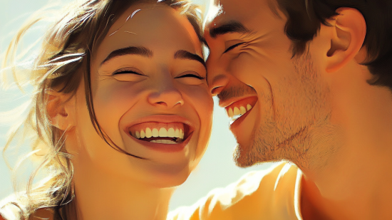Una pareja feliz