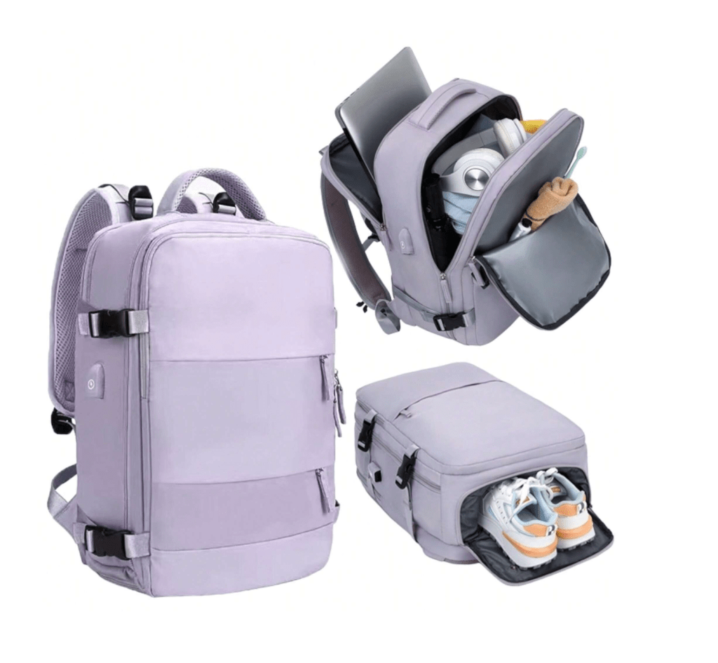 Shein rebaja en su Black Friday su mochila más práctica para los viajes de invierno: tiene muchos compartimentos y se puede llevar como equipaje de mano